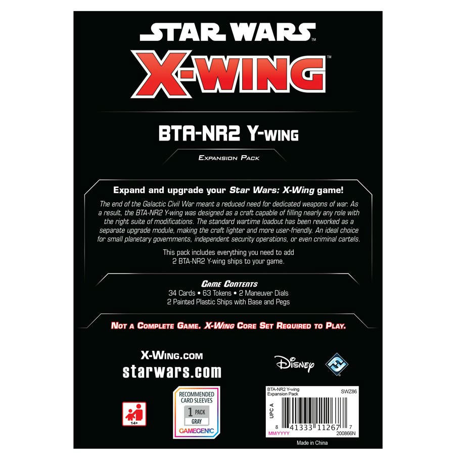 Image of Star Wars X-Wing 2nd Ed BTA-NR2 Y-Wing Ship Expansion SWZ86