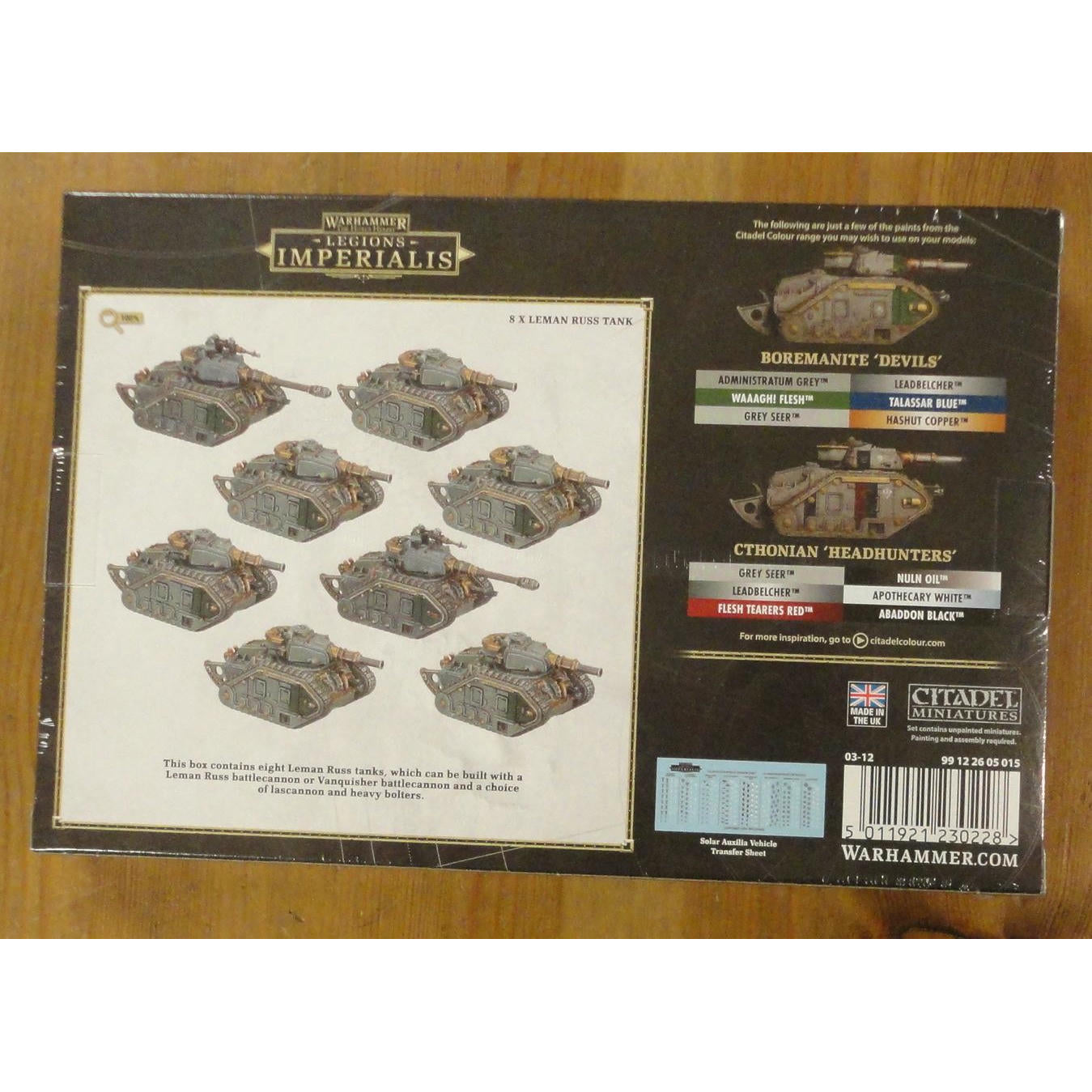 Image of Warhammer Legions Imperialis Solar Auxilia Leman Russ Strike Squadron GAW03-12