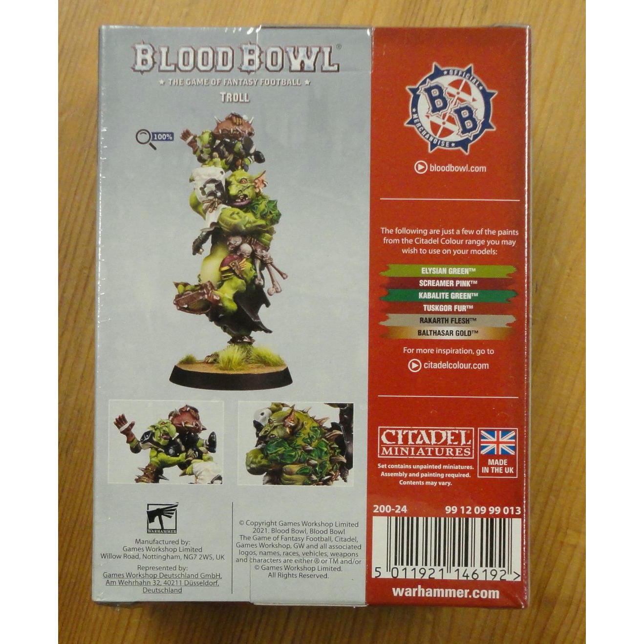 Image of Blood Bowl: Troll Star Player Games Workshop/Citadel GAW200-24
