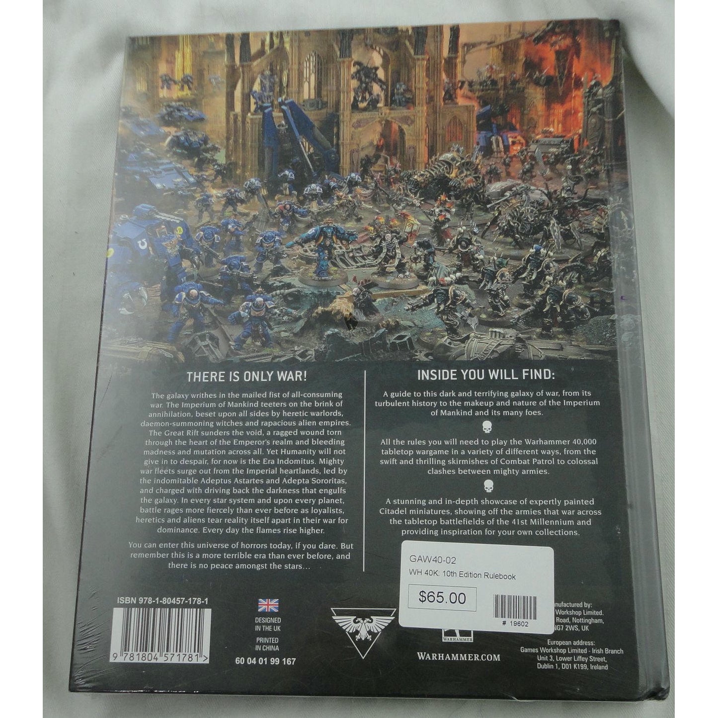 Image of Games Workshop: Warhammer 40K 10th Edition Hardcover Rulebook GAW40-02 40,000