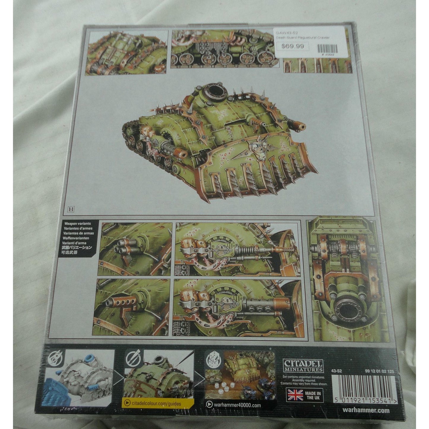 Image of Warhammer 40K 40,000 Death Gaurd Plagueburst Crawler Miniatures Set GAW43-52