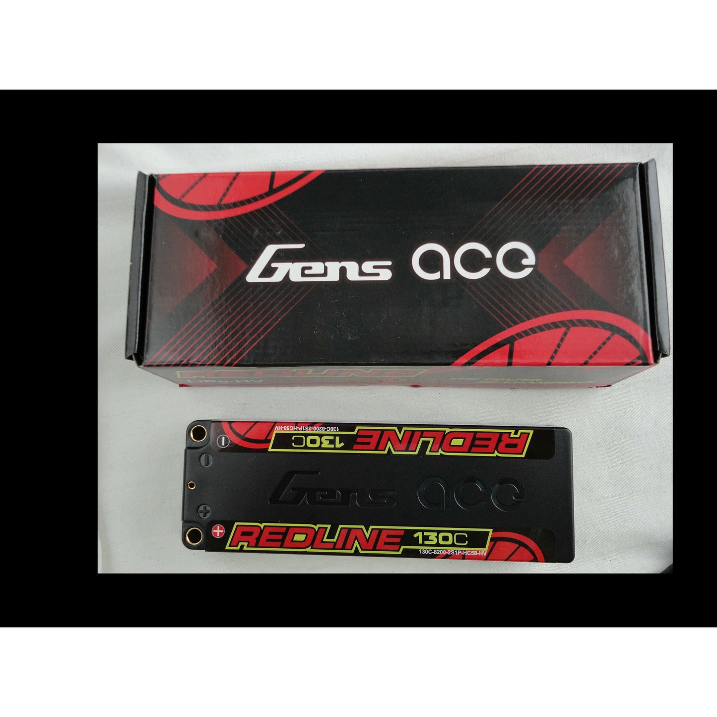 Image of Gens Ace 2S 130C 8200mAh Redline 7.6V Hv LiPo Battery GEA82002S13D5 5mm Bullet
