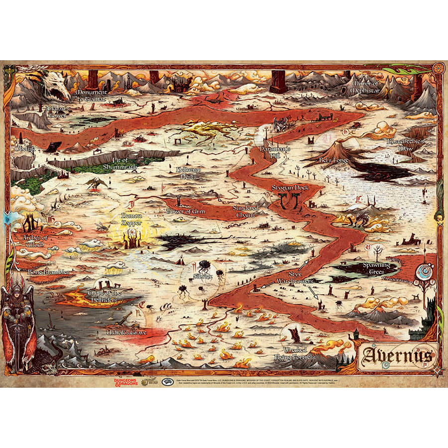 Gale Force Nine D&D: Avernus Map - 23' x 15' - GF9's Official