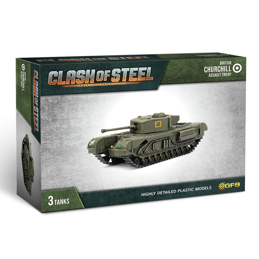 Image of Clash of Steel: British - Churchill Assault Troop (x3 Plastic)