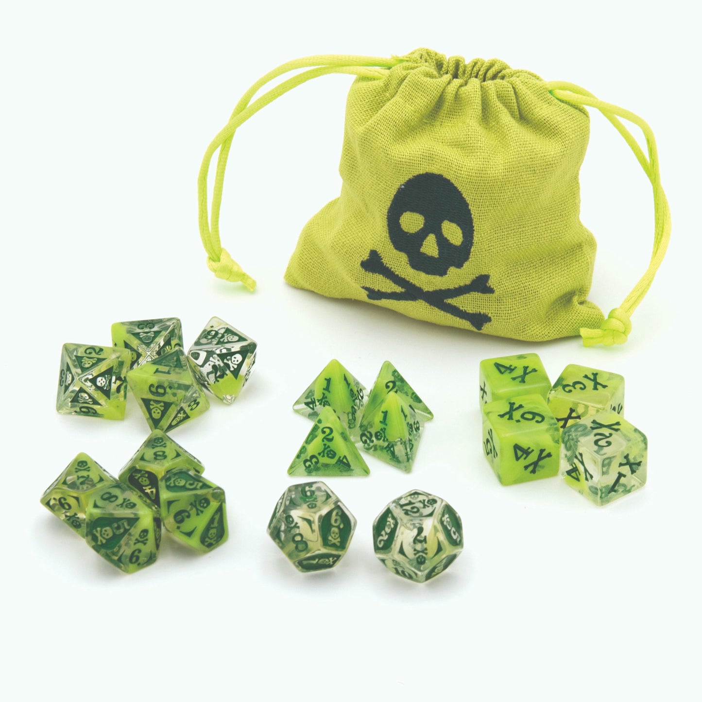Image of Gyld Poison d6 Damage Dice (18pcs) GYDDDSET-07-POISON