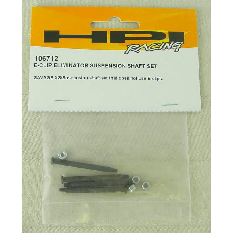 Image of HPI Racing Savage XS Flux E-Clip Eliminator Suspension Shaft Set HPI106712