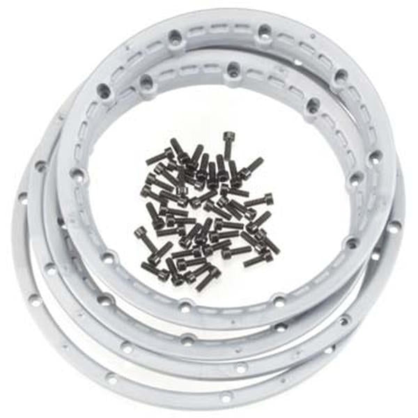 Image of HPI Racing 1/5 Baja 5B Buggy Silver Heavy Duty Wheel Beadlock Rings HPI3272