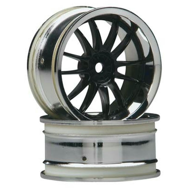 Image of HPI Racing Work XSA 26mm Chrome/Black Wheel 3mm Offset (2) HPI3286