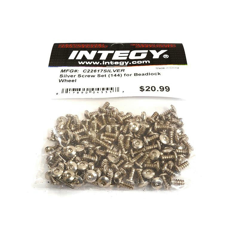 Image of Integy 144pc Silver Screw Set for Beadlock Wheels INTC226617SILVER