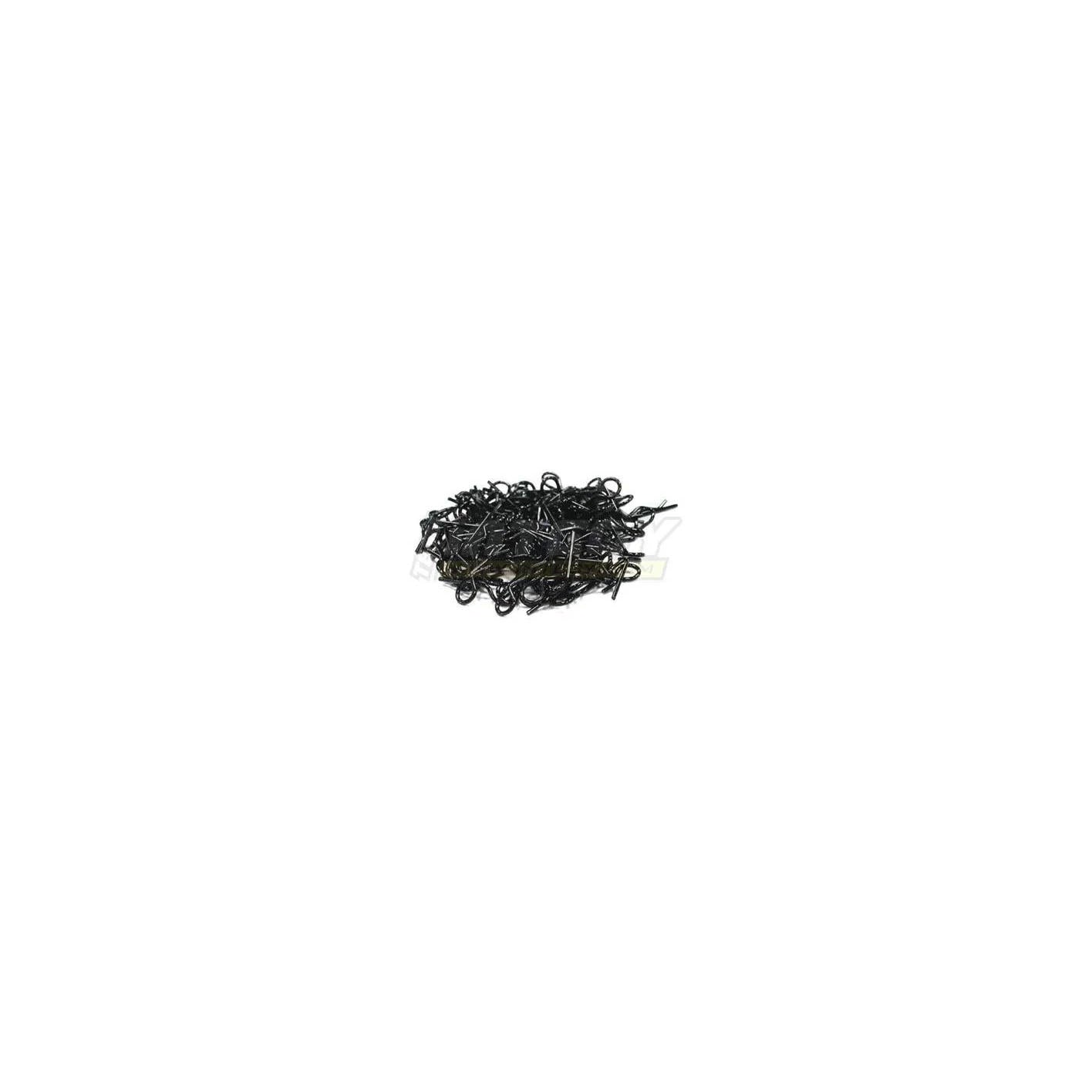 Bent-Up Body Clips (100) for 1/10 Short Course & Monster Trucks(LxW=19.5x6.5mm)