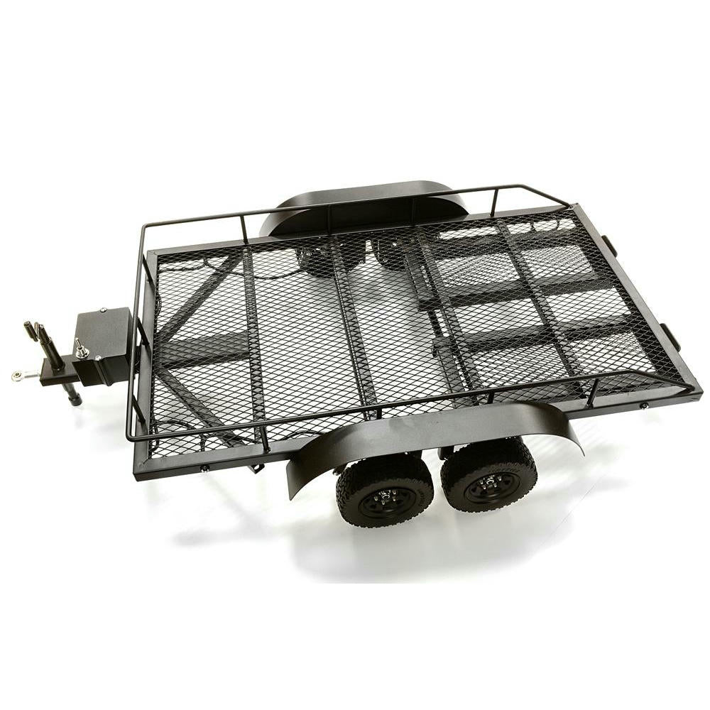 Image of Integy Black Aluminum flatbed Dual Axle Car Trailer Kit for 1/10th Scale C26722