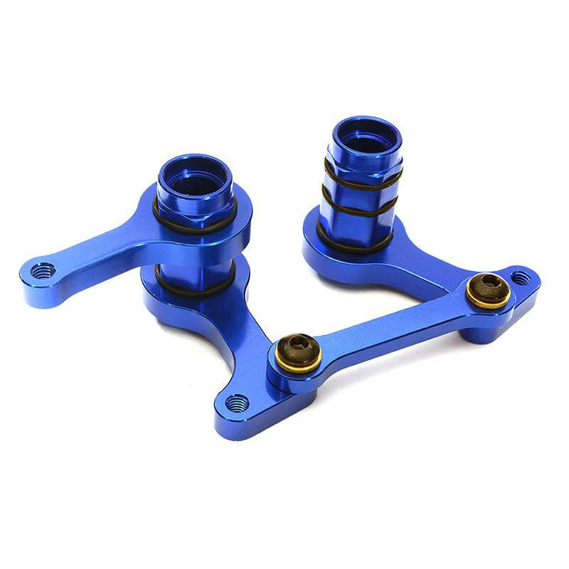 Image of Traxxas 2WD Bandit/Rustler/Slash Blue Alloy Steering Bell Crank Set C28342BLUE