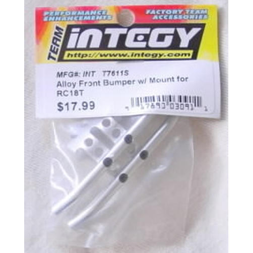 Alloy Front Bumper w/Mount, Silver: 18-T