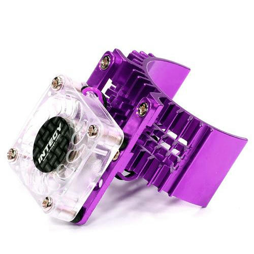 Image of Traxxas SLASH/Rustler Purple Motor Heat Sink w/Fan INTT8074PURPLE