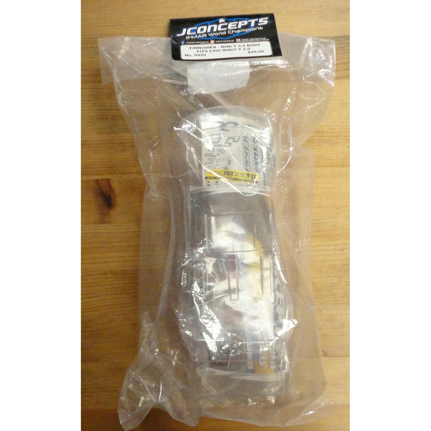 Image of J-Concepts Finnisher Clear (Unpainted) Body for Losi Mini-T 2.0 JCO0420