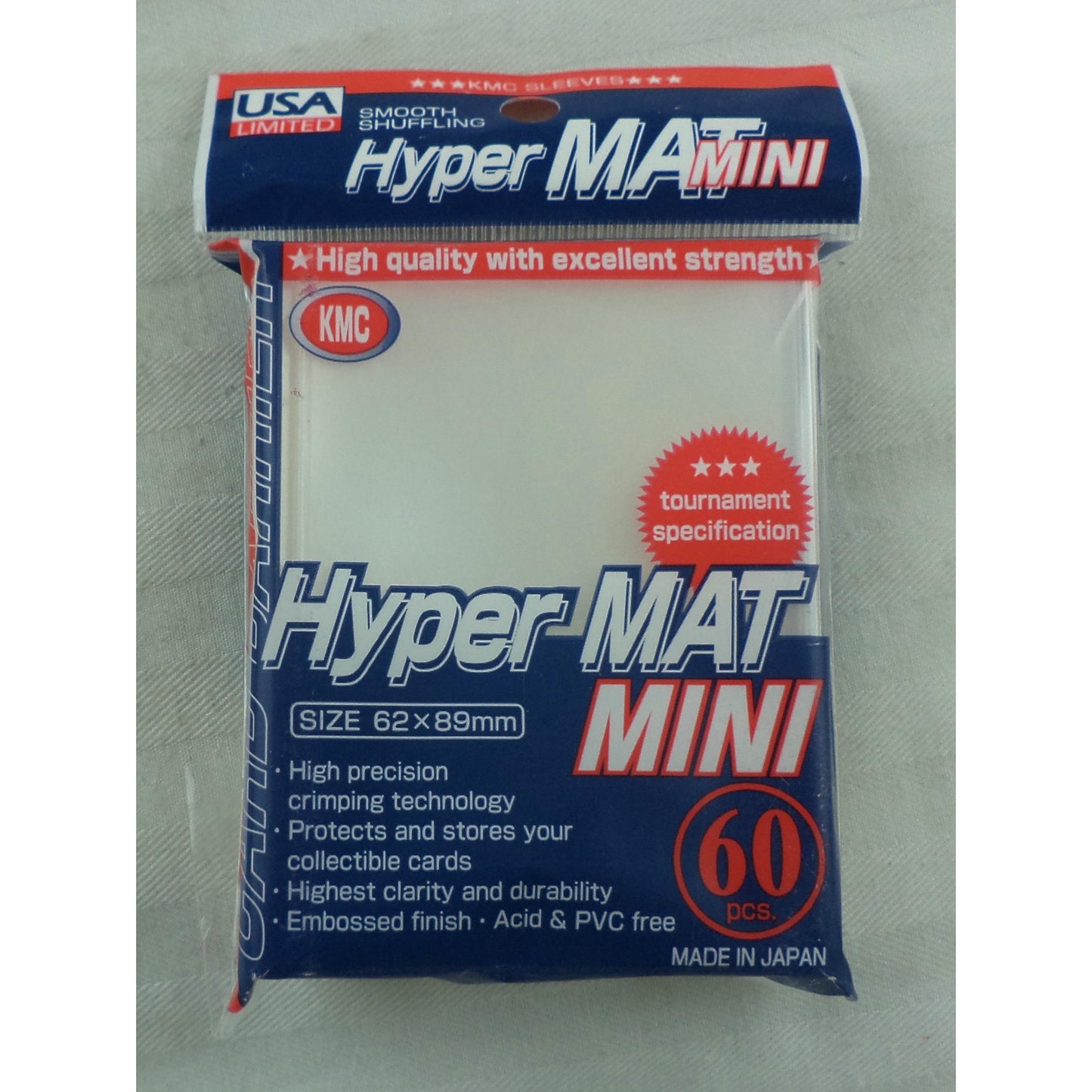 Image of KMC Hyper Matte Mini (Yu-Gi-Oh!) Clear Mini Card Sleeves (60 pcs) KMCMHM2116