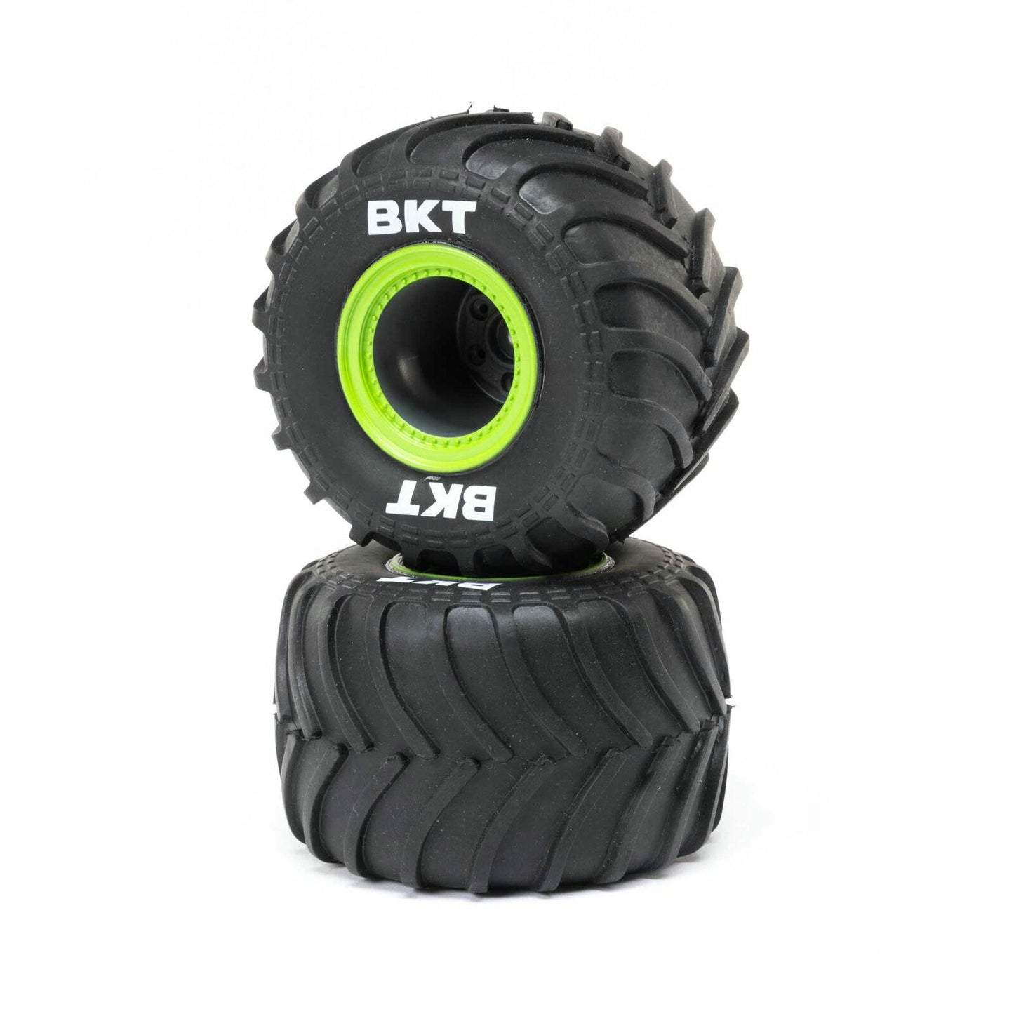 Image of Losi 1/18th Mini-LMT Green Premounted Monster Truck Tires/Wheels LOS41045