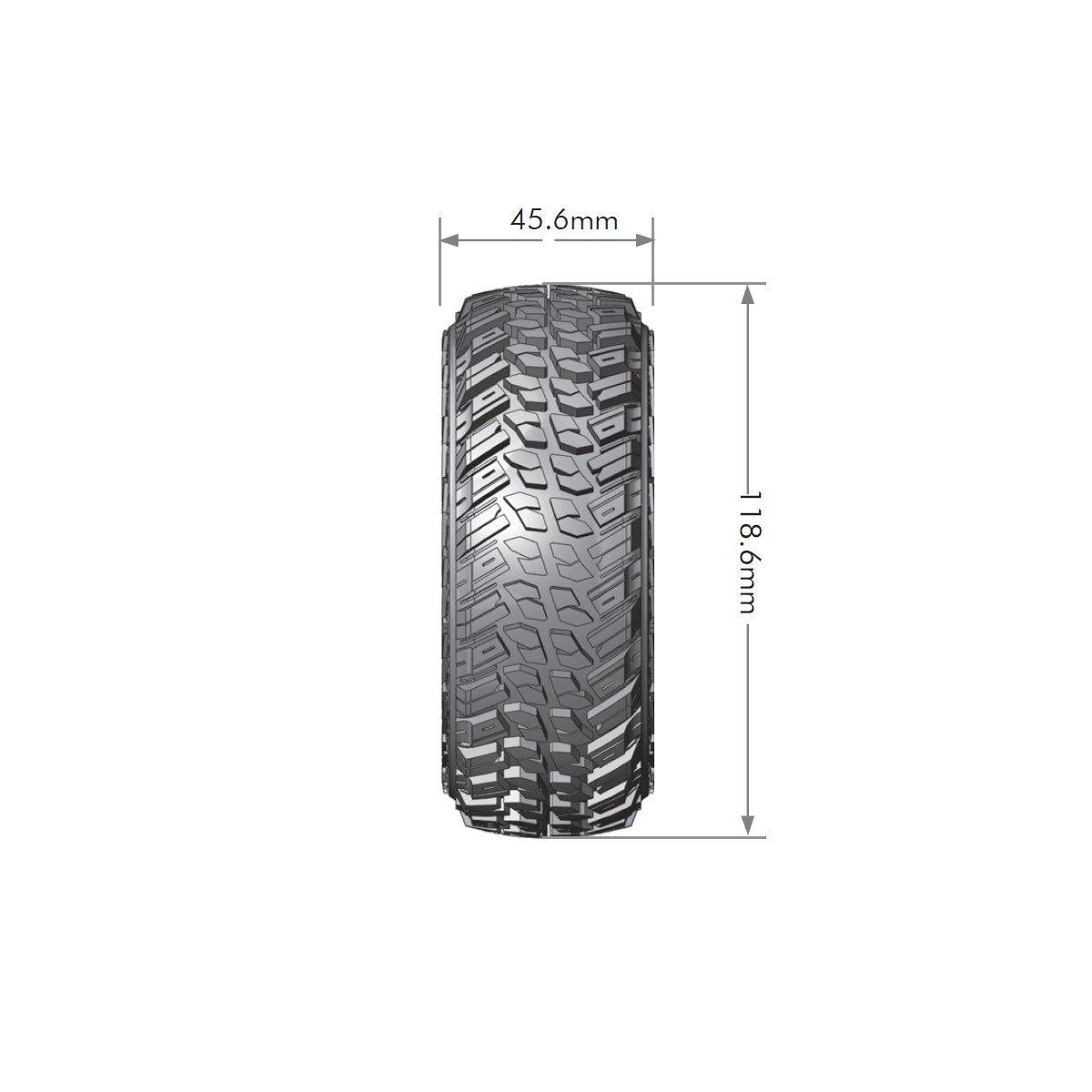 Image of CR-Griffin 1/10 1.9 Crawler Tires, 12mm Hex, Super Soft,