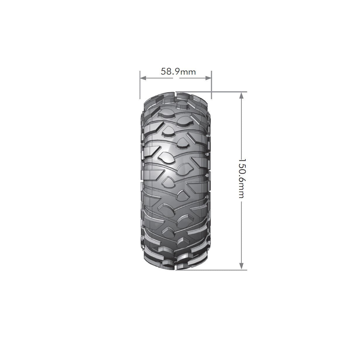 Image of CR-Rowdy 1/10 2.2 Crawler Tires, 12mm Hex, Super Soft,