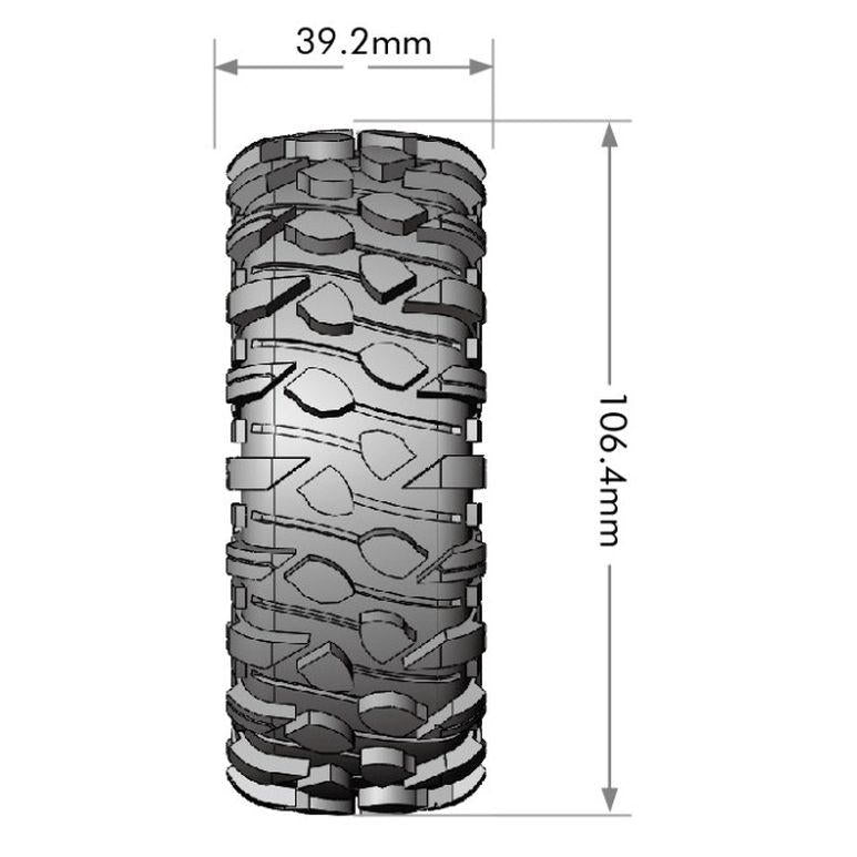 Image of CR-Rowdy 1/10 1.9 Crawler Class 1 Tires, 12mm Hex on