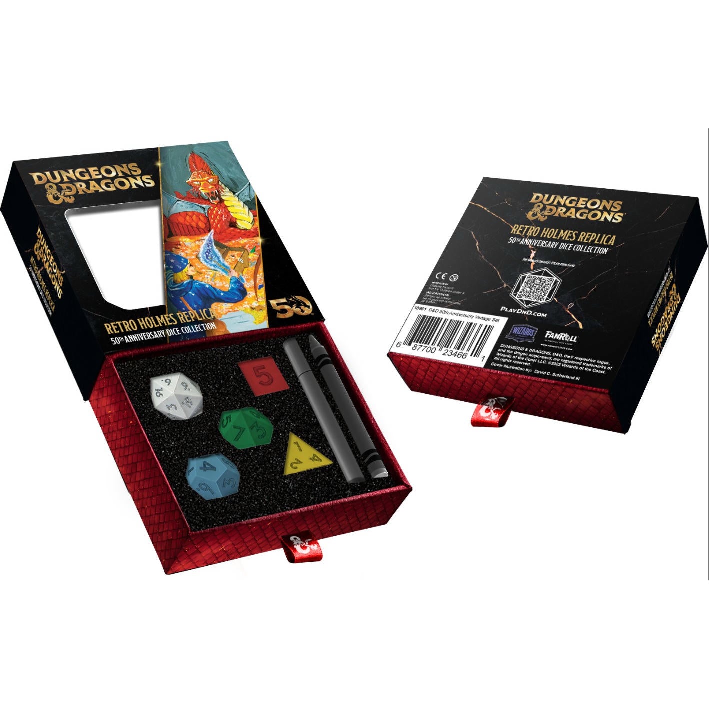 Image of Dungeons & Dragons 50th Anniversary Dice: Retro Holmes Replica Set (5)