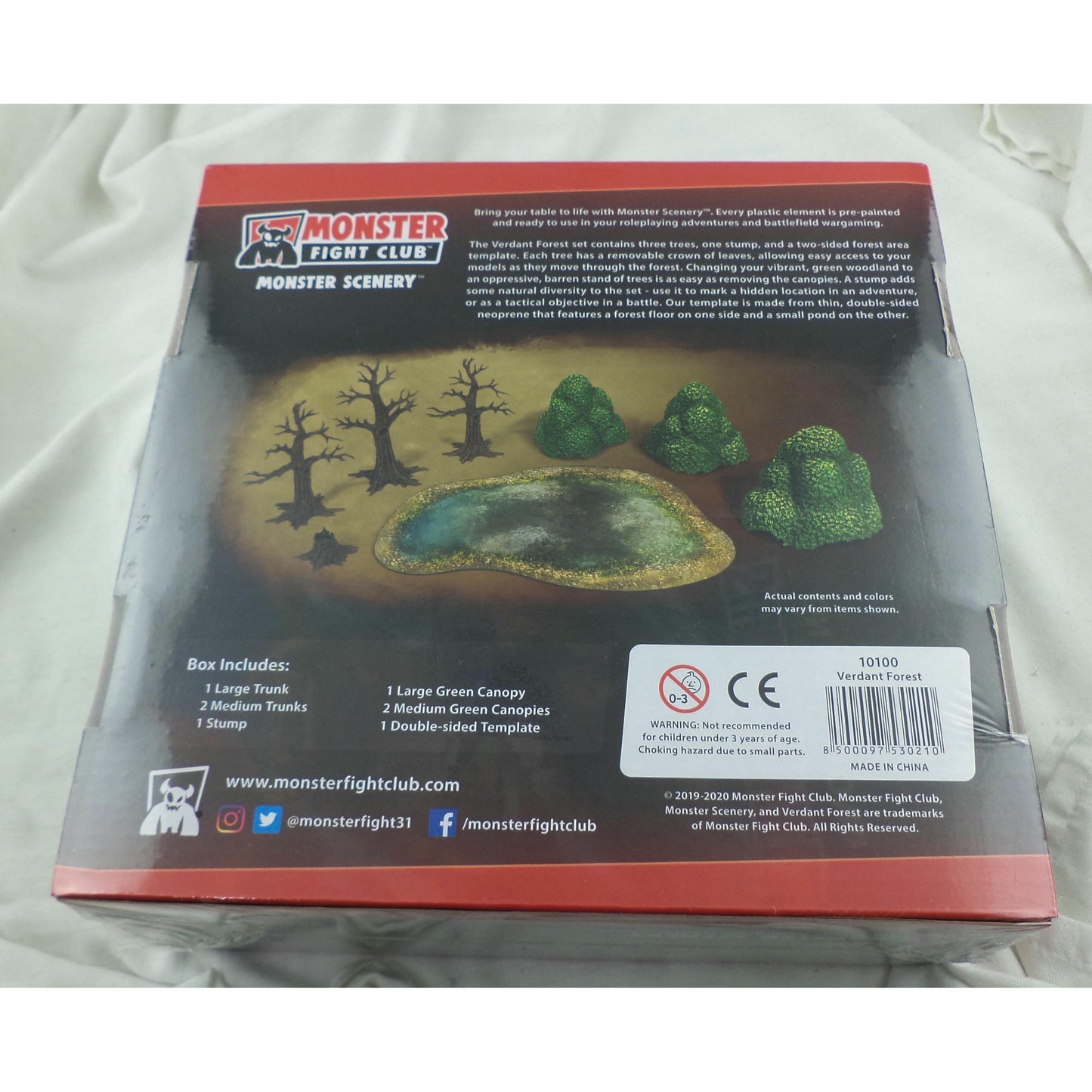 Image of Painted Verdant Forest Fantasy Miniatures Scenery Set Monster Fight MFC10100