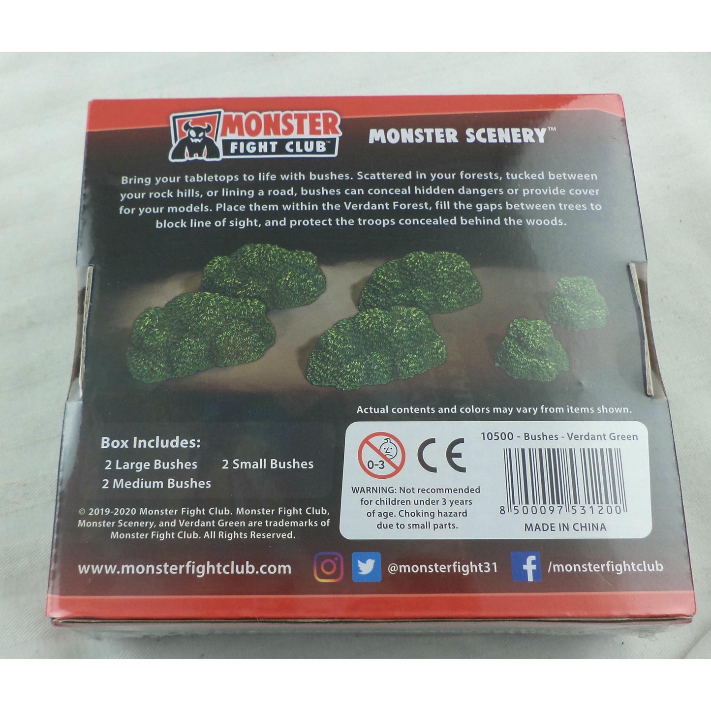 Image of Painted Verdant Green Bushes Fantasy Miniatures Scenery Monster Fight MFC10500