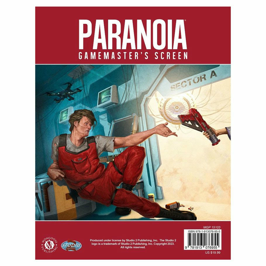 Image of Paranoia Roleplaying Game RPG Gamemaster's Screen Mongoose Publishing MGP15103