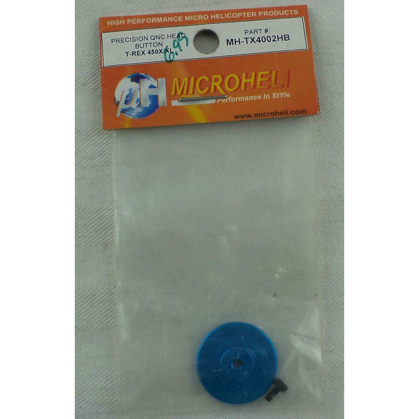 CNC Head Button, Blue: TREX 450/XL