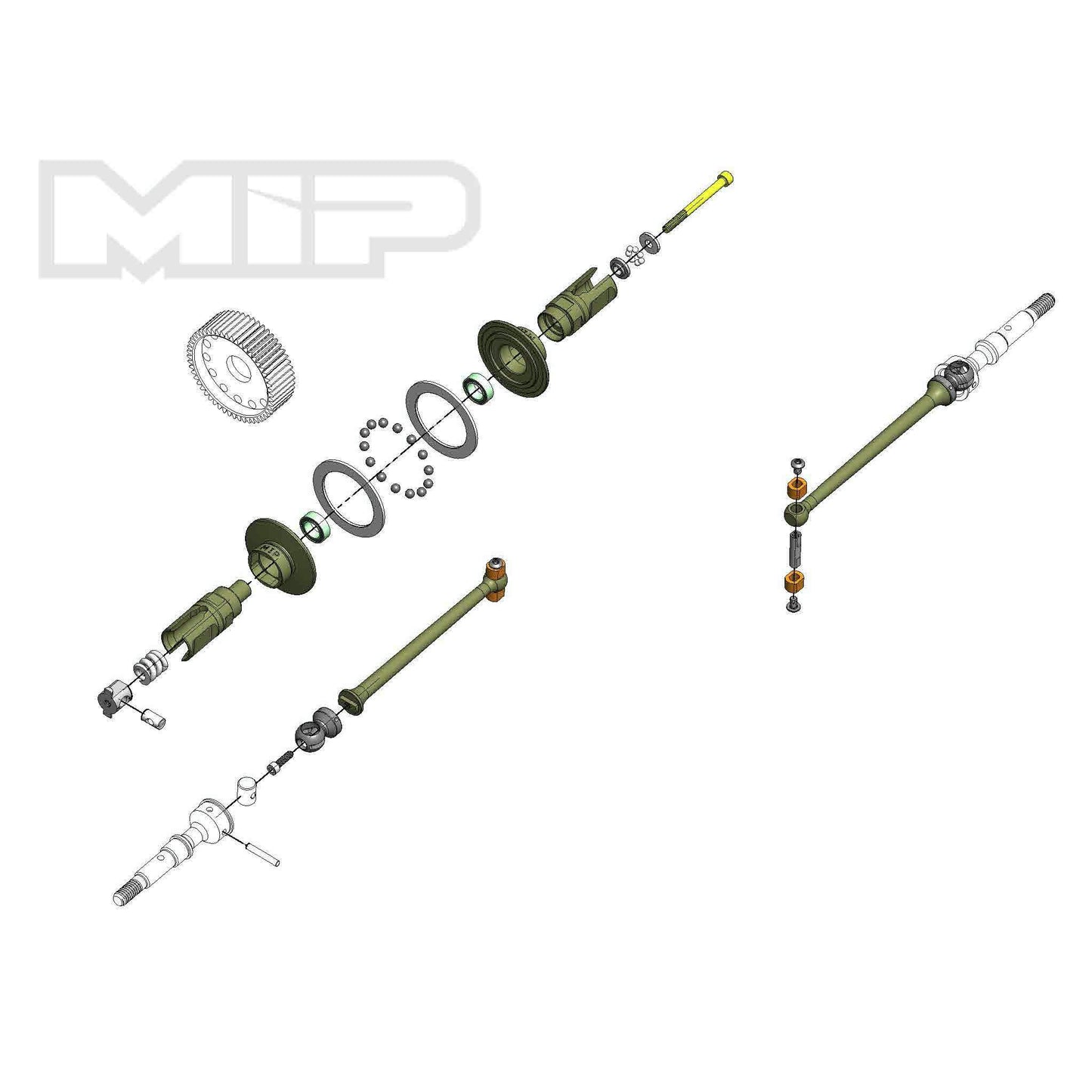Image of MIP Pucks 17.5 Drive System Associated B6.1 / B6.1D MIP18200