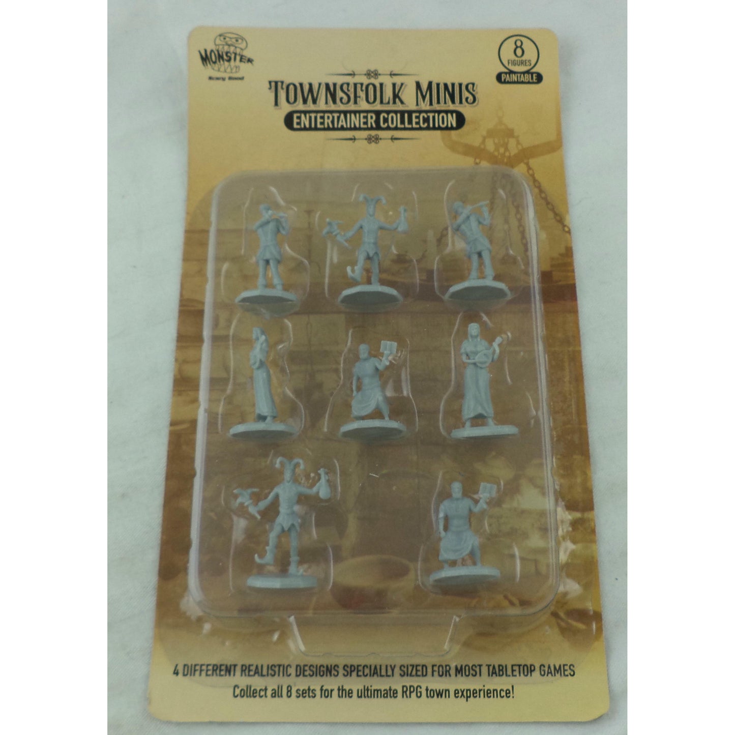Image of Monster Townsfolk Unpainted Miniatures: Entertainer Collection MONMAMUE710 8pcs
