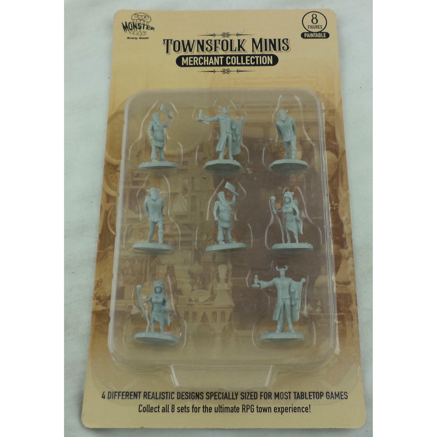 Image of Monster Townsfolk Unpainted Miniatures: Merchant Collection MONMAMUM673 8pcs