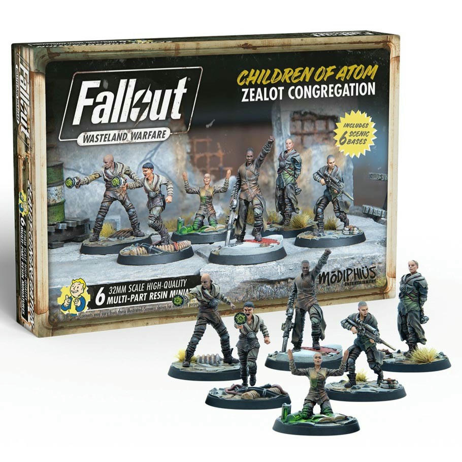 Image of Fallout Wasteland Warfare: Children of the Atom: Zealot Congregation Unpainted