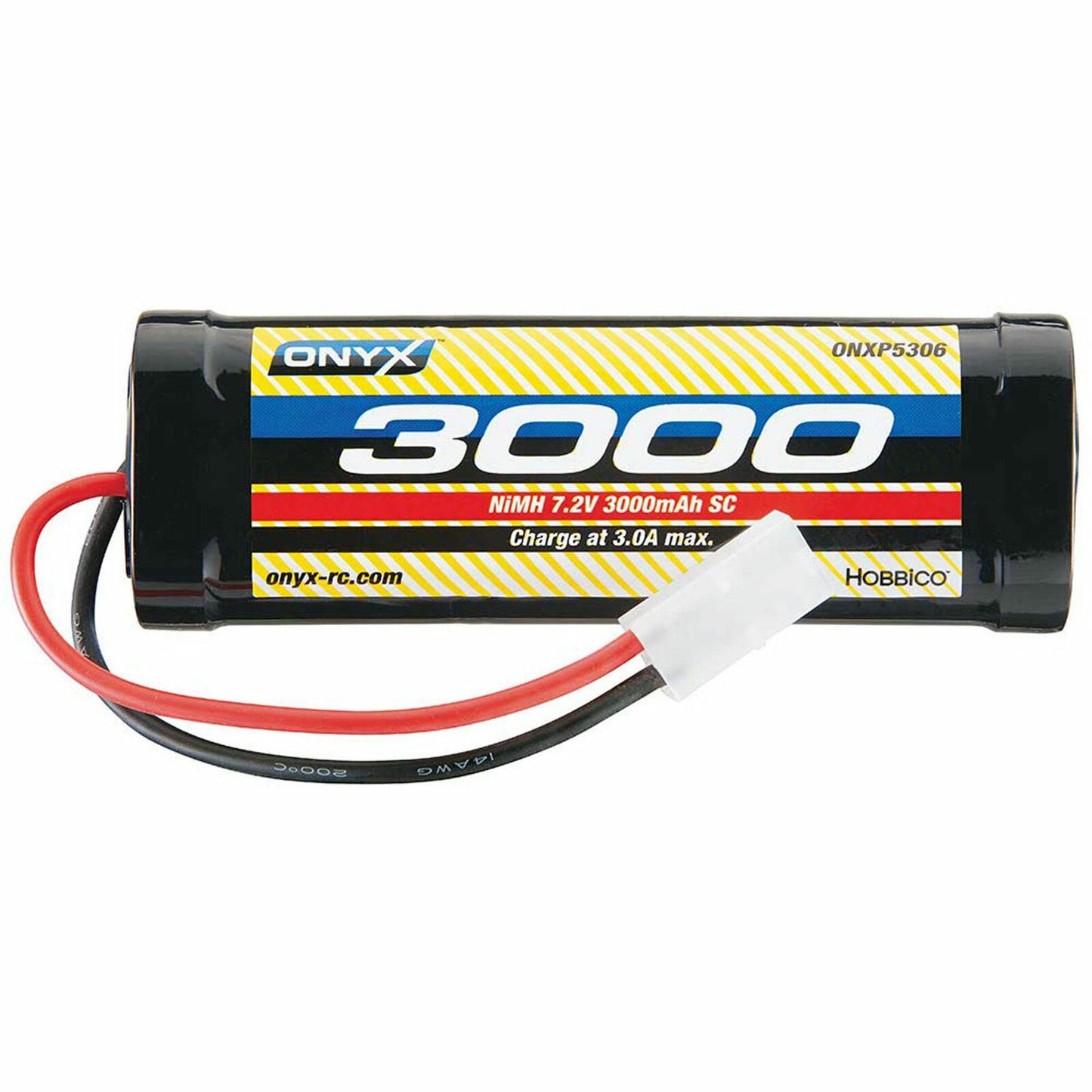 Image of Onyx 3000mAh 7.2V NiMH Standard Stick Pack Battery w/White Tamiya Plug