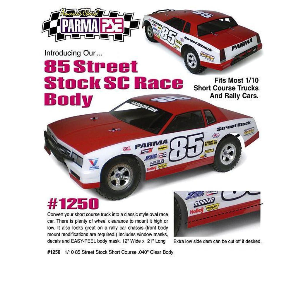 Image of 1/10 Parma '85 Street Stock Short Course Oval Clear Body