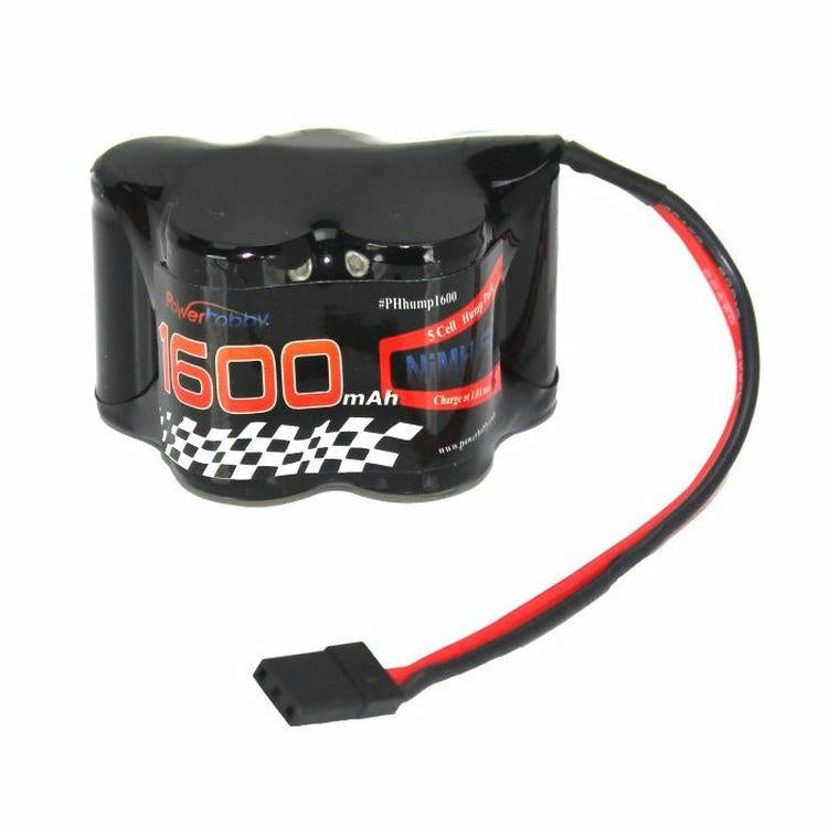 Image of Power Hobby 1600mAh 6V NiMH Hump (3+2) Receiver Battery Pack PHBPH4000 Universal
