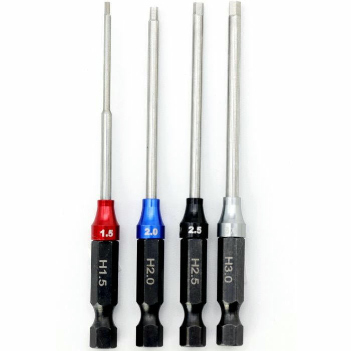 Image of Power Prill (1/4) Metric Hex Wrench Tip Set (1.5/2.0/2.5/3.0mm)