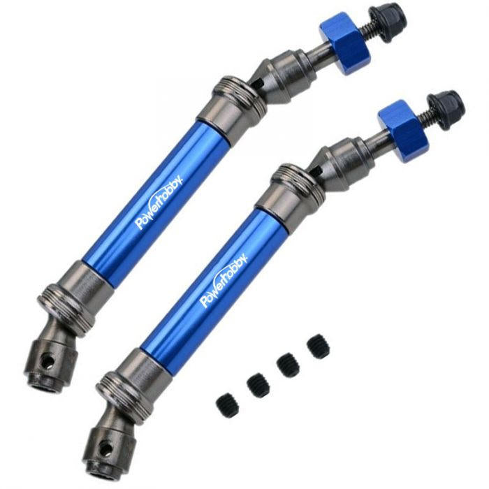 Image of Rear Steel Driveshaft / CVD Blue Traxxas Slash