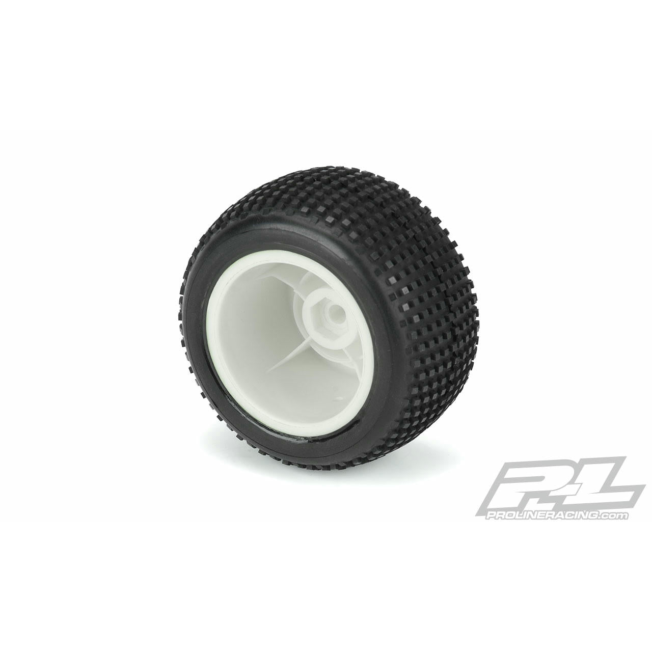 Image of Losi Mini-T 2.0 Hole Shot Mounted Tires w/White Wheels (2pcs) Pro-Line 10177-13