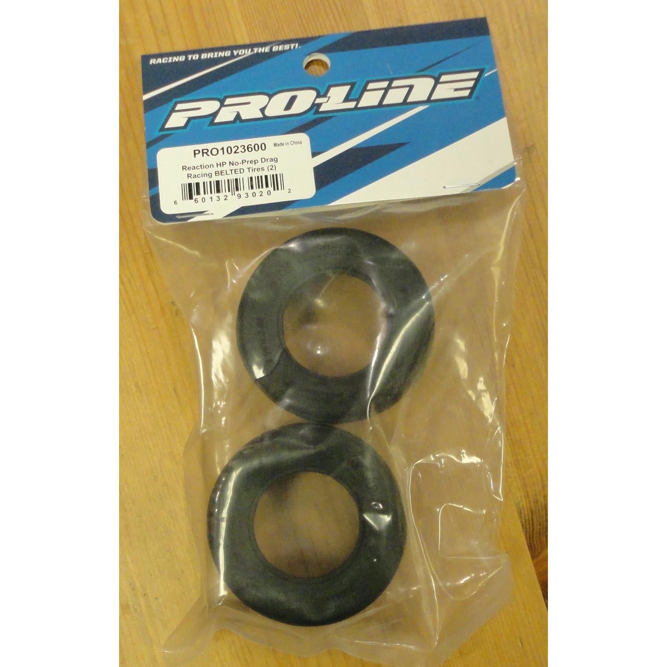 Image of Pro-Line 1/16th Scale Losi Mini-Drag Car Reaction HP Tires (2pcs) PRO1023600