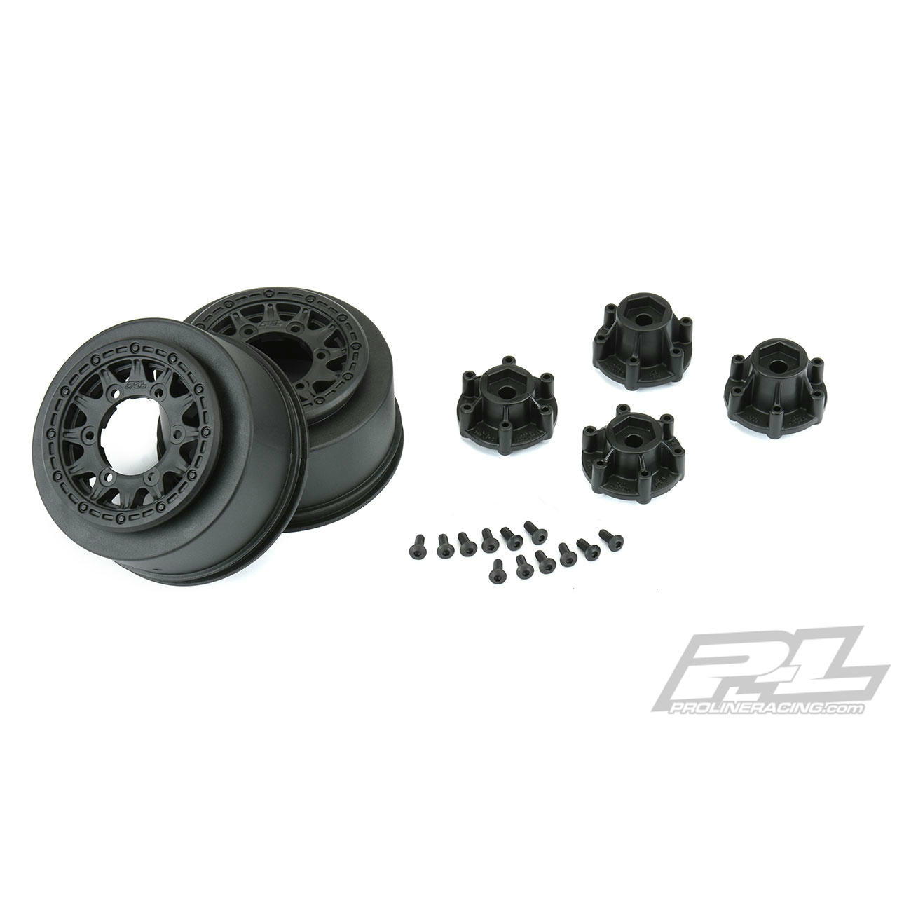 Image of Pro-Line Raid 2.2/3.0 Black Short Course Truck Wheels Slash 2WD/4x4 PRO2785-03
