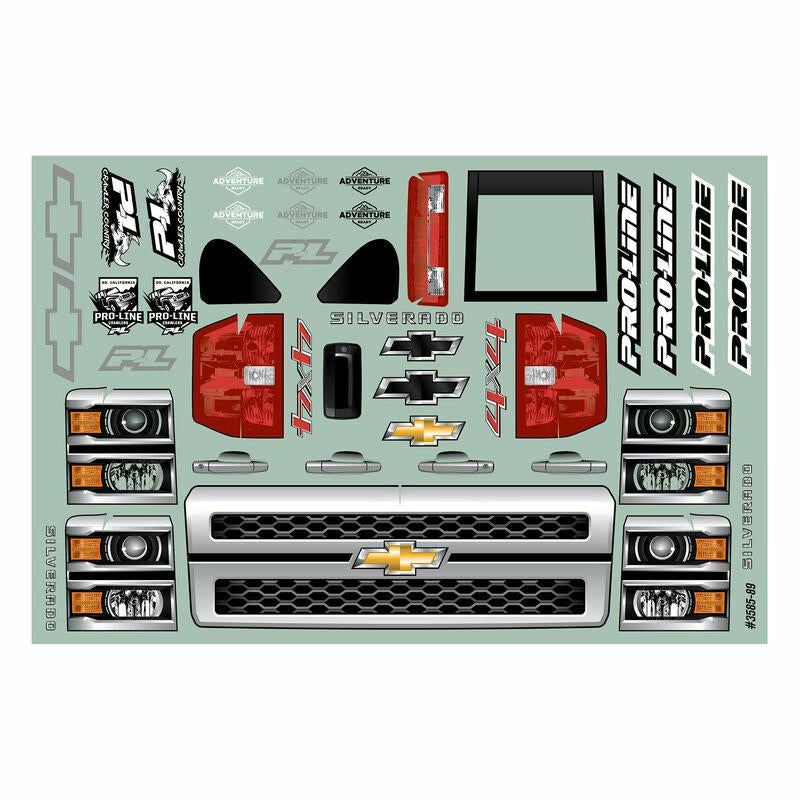Image of Pro-Line 2015 Chevrolet Silverado Unpainted Truck Body (fits 13.9 WB Crawlers)