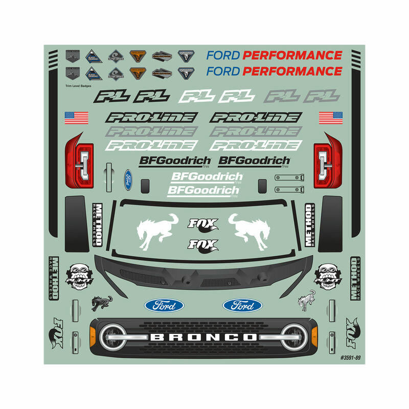 Image of Pro-Line 2021 Ford Bronco Unpainted Truck Body (Fits Stampede/Vorteks) 3591-00