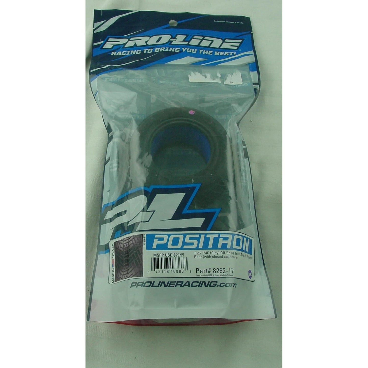 Image of Pro-Line Positron 2.2 MC (Clay) Compound Truck Tires w/Foam Inserts PRO826217