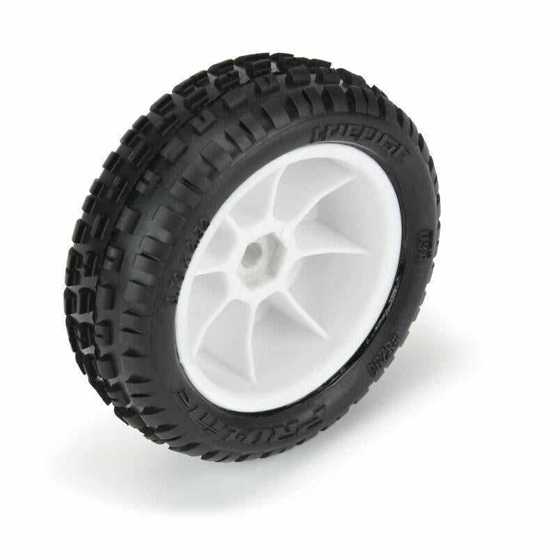 Image of Losi Mini-B 2.0 Carpet Wedge Mounted Tires w/White Wheels 2pcs Pro-Line 8298-13