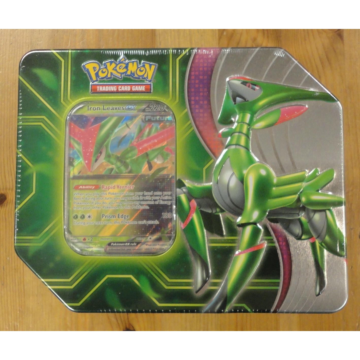 Pokemon TCG Pokemon Paradox Clash Gift Tin Rapid Vernier/Iron Leaves E –  Salt City Games