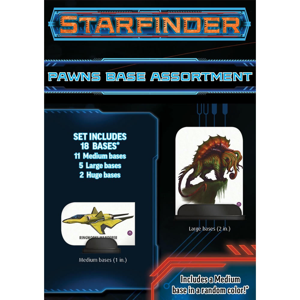 Image of Starfinder/Pathfinder Pawn Base Assortment (11 Med / 5 large /2 huge) PZO7401