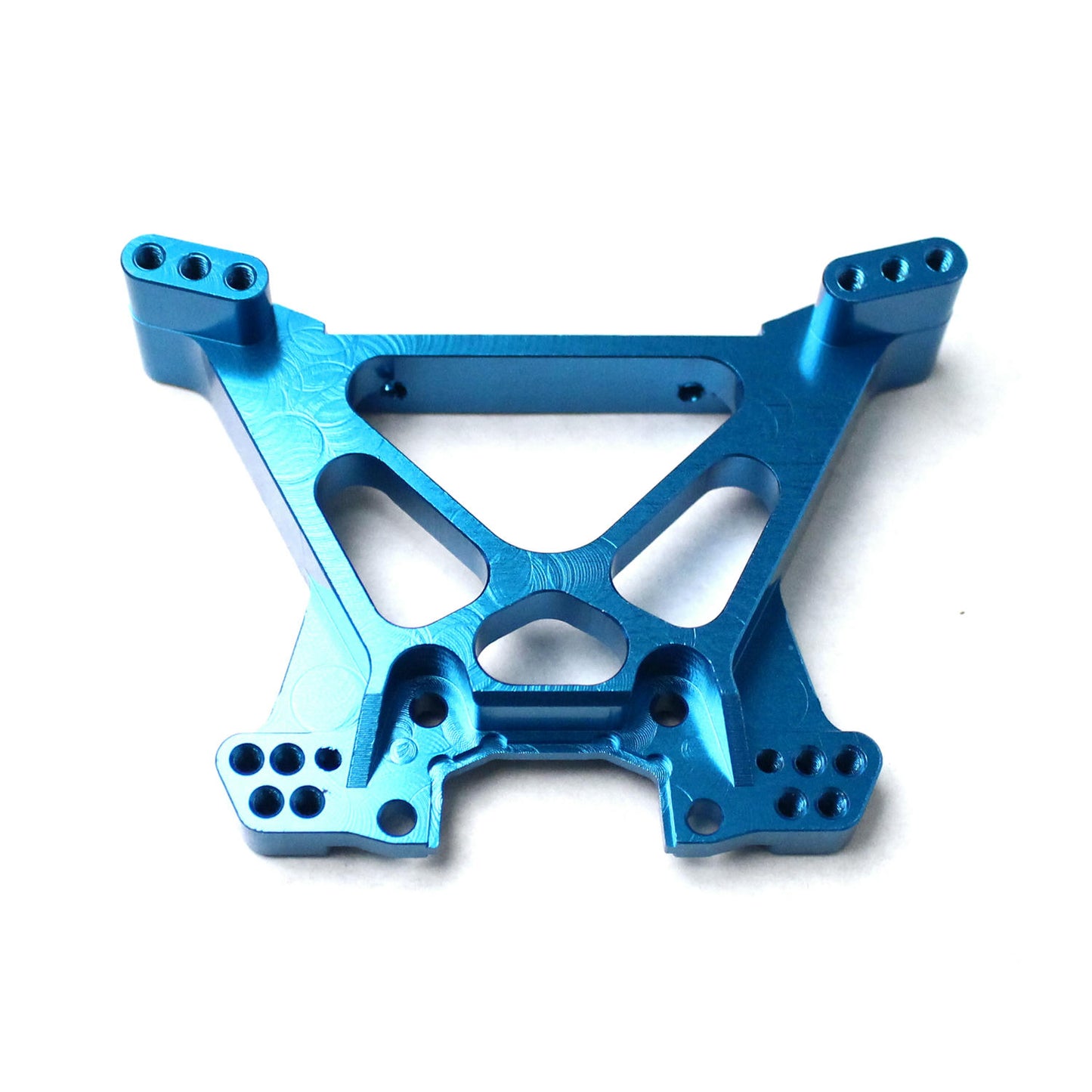 Image of Blue Aluminum Rear Shock Tower - Fits Traxxas Slash 4x4 by Racers Edge 6838