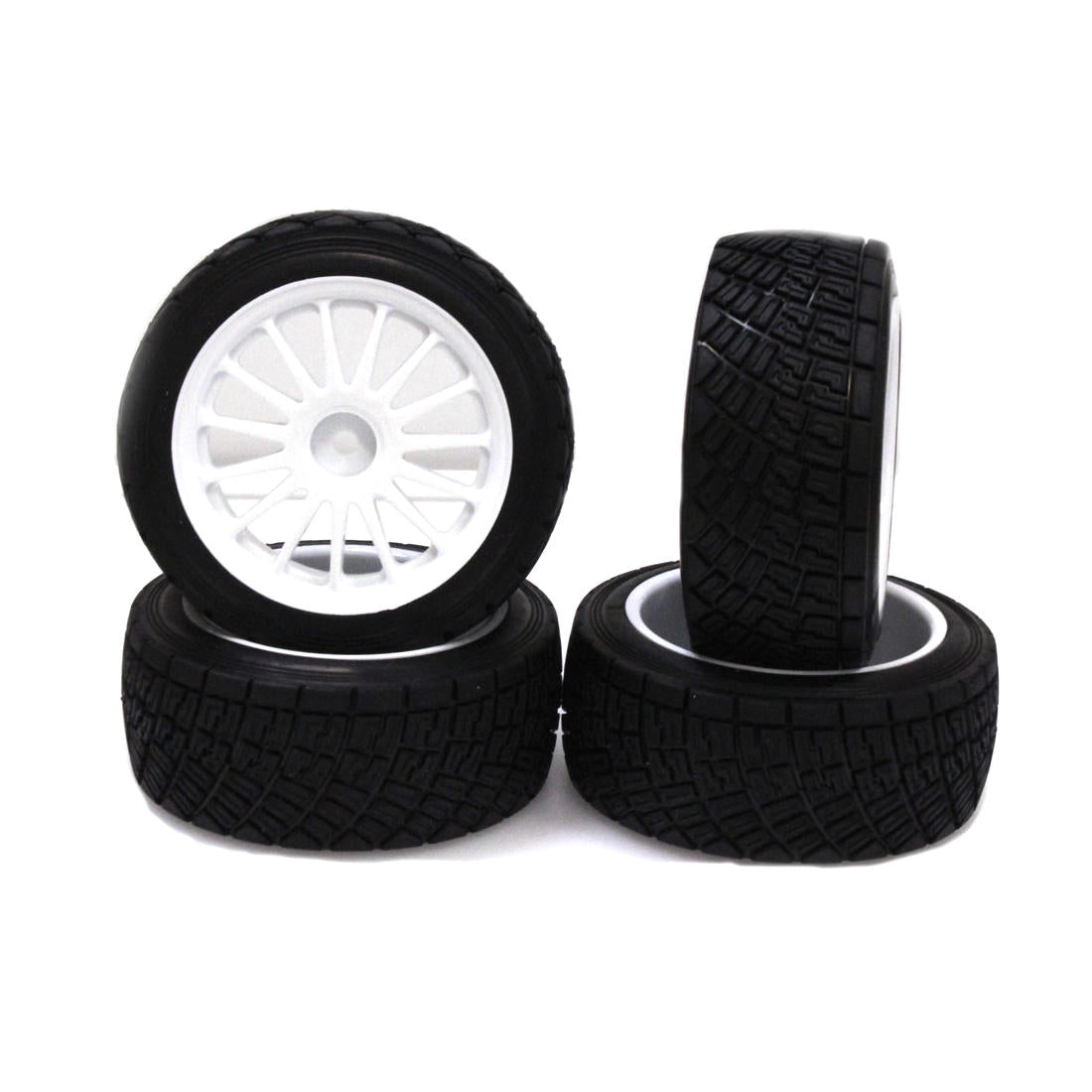 Image of 1/10 Off-Road Flower Line White Wheels (4pcs)