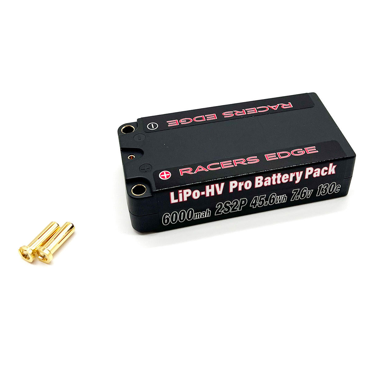 Image of 6000mAh 2S 7.6V 130C Shorty Hard Case Lipo w/5mm Bullet